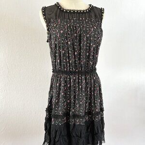 Juicy Couture Vintage Black Floral Boho Dress – Romantic & Rock ‘n’ Roll! Size S